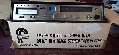 Vintage Federal Stereo Receiver With Attached 8 Track Player-READ... • $34.95