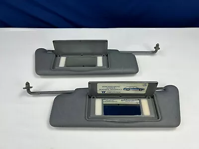 1984-1993 Mercedes W201 W124 Pair Of Lighted Sun Visors GRAY  OEM Nice! • $110