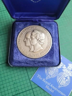 £36 • Buy Solid Silver John Pinches Memorial Coin. 1947 Queen Elizabeth & Prince Philip