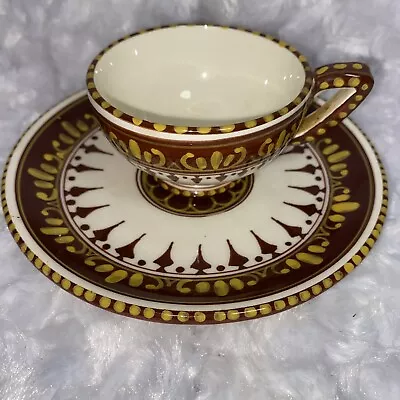 Marmaca Hand Painted Tea Cup And Saucer Very Rare Artist Signed • $39.99