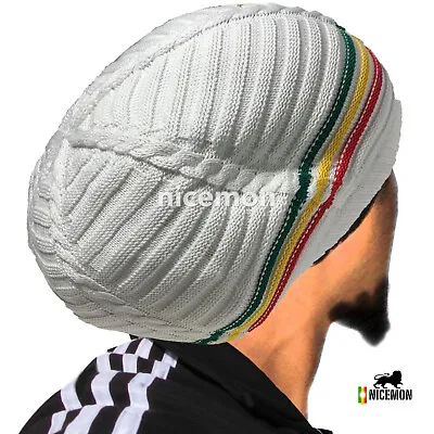 Rasta Dread Dreadlocks Tam Hat Beret 100% Cotton Cap Reggae Marley Jamaica M/L • $24.99