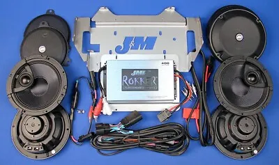 J&M ROKKER Stage6 400w 4-Spkr/Amp Kit For Harley Ultra/TriGlide-RKT6-400HC14-UL4 • $1094.99