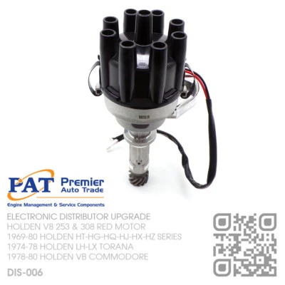 $203.50 • Buy Premier Electronic Distributor V8 253 & 308 5.0l Red Motor [holden Vb Commodore]