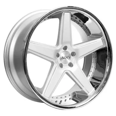 Fit Maserati 20 Azad Wheels AZ008 Silver Brushed With Chrome Lip Popular Rims • $1820