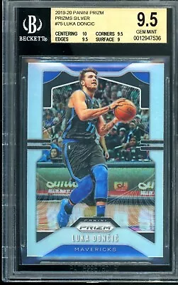 2019-20 Panini Prizm - Silver - LUKA DONCIC - #75 - Mavericks - BGS 9.5 Gem Mint • $89.95