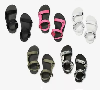 Victorias Secret Pink Festival Sandals Strappy Slides Beach Shoes Nwt  • $14.75