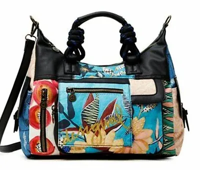 Desigual Women's Embroidery Multi Pockets Handbag/Shoulder Bag BNWT • $115