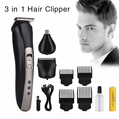 Professional Electric Mens Hair Clippers Cordless Beard Shaver Trimmers Machine • £11.45