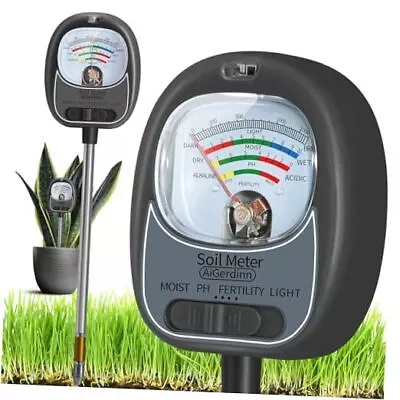 4-in-1 Soil Test Kit Soil Moisture Meter/Light/Fertility/Soil PH Meter For  • $27.32