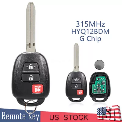 Car Keyless Remote Key Fob 3B For Toyota RAV4 Prius C 2013-2016 HYQ12BDM G Chip • $12.49