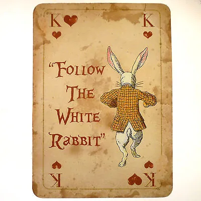 £3.69 • Buy Alice In Wonderland Vintage A4 QUOTE Playing Card Prop Mad Hatters Tea Party R