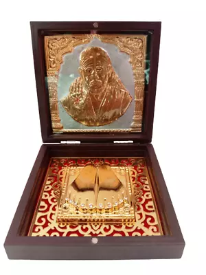 Gold Plated OM SAI RAM Small Pocket Temple - An Unique Office/Home Collection • $12.99