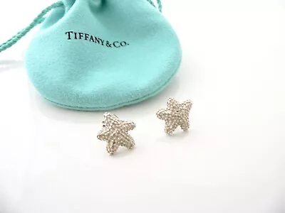 Tiffany & Co Bumpy Starfish Star Fish Earrings Studs Ocean Sea Lover Silver Gift • $428