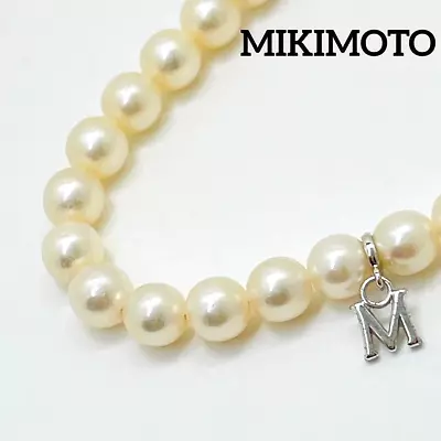 MIKIMOTO Japan Akoya Pearl 4.7-5.3mm Choker Necklace Silver Clasp OOP With Case • $1600