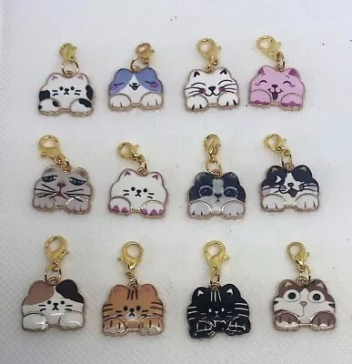 Charm Clip-On Cat Kitten Head Paw Bracelet Purse Bag Zipper Backpack Keychain • $2.83