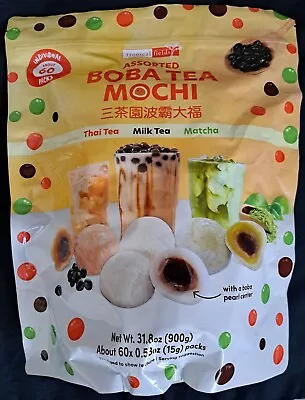 Tropical Fields Assorted Boba Tea Mochi | 60ct 31.8oz | Thai Tea Milk Tea Matcha • $18.99