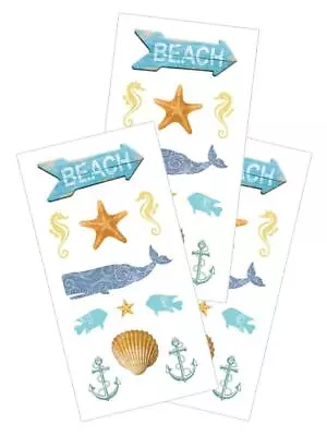 Crafts Stickers PH Slim Coastal Nautical Beach Whale Wood Sign Sea Horse Anchor • $3.49