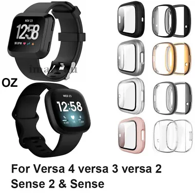 For Fitbit Versa 4 3 2 Sense 2 1 Screen Protector Cover TPU Case Full Coverage • $4.99