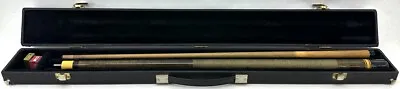 Huebler 58  Two-Piece Pool Cue 16.0 Oz W/ Carrying Case Vintage USA (HE1042366) • $499.85