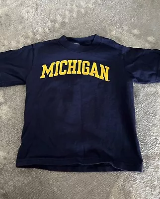 Michigan Wolverines NCAA Boys Toddler T-Shirt 4T M Den Blue • $10.50