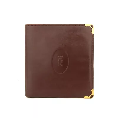 Must De Cartier Leather Bifold Wallet/9Y0621 • $1