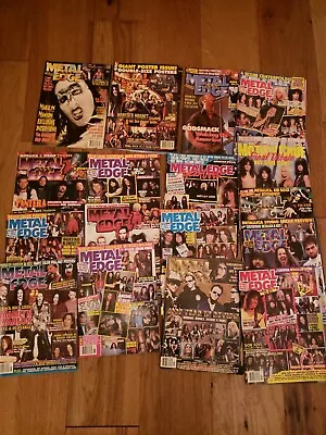 Lot Of 15 METAL EDGE Magazines 90s Heavy Metal Bands  • $115