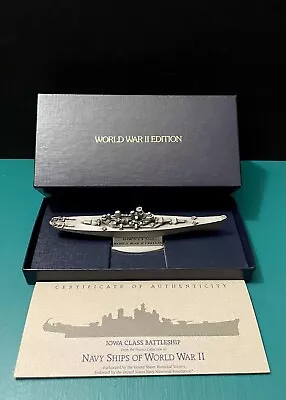 USHS World War II Navy USS Iowa Class Battleship Model USN Replica Sculpture • $36.99