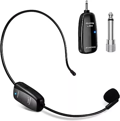 Wireless Microphone Headset For PA System XIAOKOA Handheld Headset Microphone • £23.99