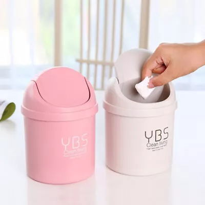 Desktop Mini Waste Bin Small Trash Can Household With Bins Desk Stora ZS • $4.59