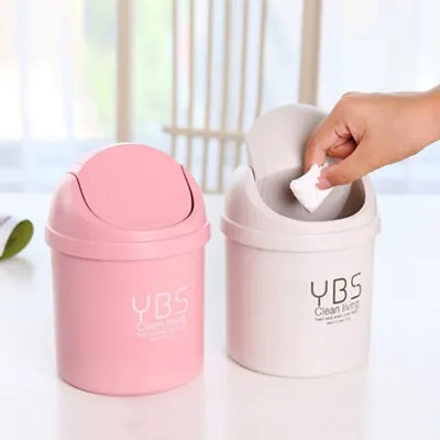 Desktop Mini Waste Bin Small Trash Can Household With Bins Desk Storageou • $3.38