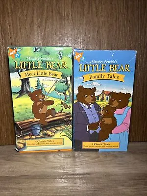 Lot Of (2) Maurice Sendak's Little Bear VHS VCR - NIck Jr. Orange Tapes - 1998 • $9.95