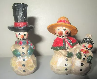 Pam Schifferl Midwest Cannon Falls 2 Piece Snowman Family DadMomChild Figurine • $39.99