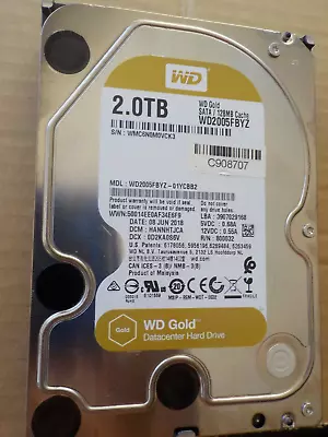 WD GOLD 2.0 TB 128MB Datacenter Hard Drive SATA HDD WD2005FBYZ • $65