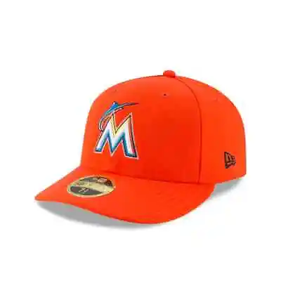 Miami Marlins New Era MLB On-Field  Low Profile  Road 59FIFTY Fitted Hat-Orange • $24.99