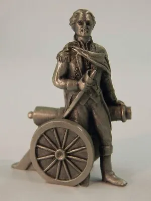 Vintage Sebastian Miniature Hudson Pewter Figurine George Washington/cannon Pf-6 • $14.57