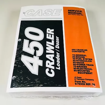$69.99 • Buy CASE 450 Crawler Bulldozer Loader Service Repair Shop Manual Binder Ready NEW