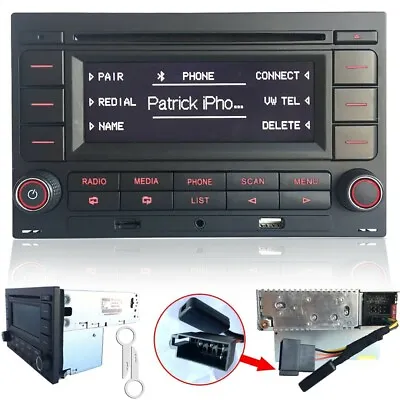 $126.92 • Buy Car Stereo RCN210 With Bluetooth CD MP3 USB AUX For VW Golf 4 MK4 Polo Passat B5