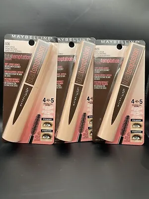 Lot Of 3 MAYBELLINE TOTAL TEMPTATION  MASCARA   #606 DEEP COCOA • $14