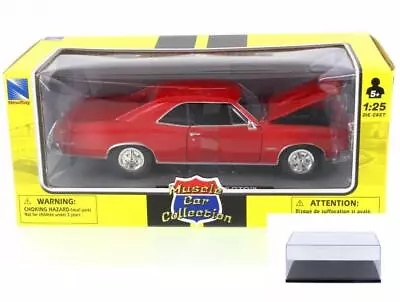 Diecast Car & Display Case 1966 Pontiac Gto Red New Ray 71853a 1/24 Diecast Car • $18.99