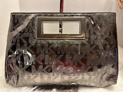 Michael Kors Nickel Monogram Berkeley - Clutch • $50