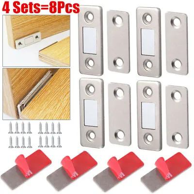 8Pc Strong Magnetic Door Closer Cabinet Catch Latch Cupboard Ultra Thin Closures • $6.64