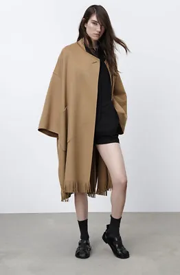 Zara Beige Camel Wool Blend Coat • $179