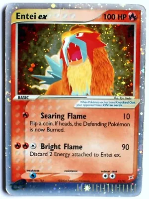 Pokemon Card Entei Ex 91/95 Team Magma Vs Team Aqua E Reader Holo • $75