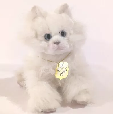 My Twinn Poseable Pets White Persian Cat Long Haired Blue Eyes Stuffed Animal  • $28