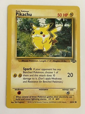 $2 • Buy Pokémon TCG Pikachu Jungle 60/64 Regular Unlimited Common WOTC MINT