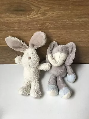 Mamas & Papas Small Pip Bunny & Peanut Elephant Baby Soft Comforter Toys • £9.99