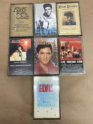 Vinage Elvis Presley Music Mixed Lot Of 7 Audio Cassette Tapes • $9.70