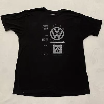 Genuine Volkswagen VW Driver Gear XL Black Logo Specifications T-Shirt Tee • $32.99