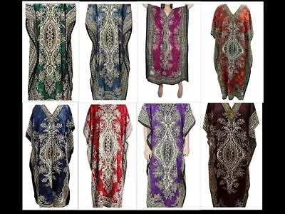 Long Kaftan Dress Hippy Boho Kimono Maxi Dress Plus Size Women Caftan • $22.87