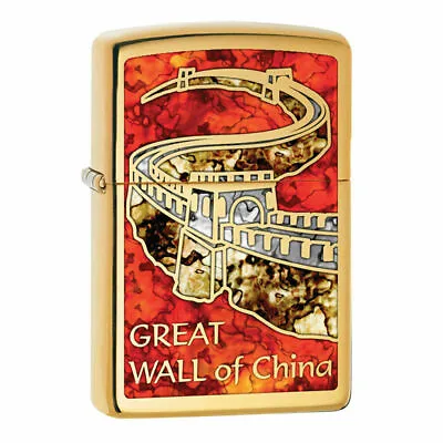 New Zippo Genuine Brass Fusion Finish Great Wall Of China Lighter • $58.50